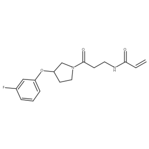 N-[3-[3-(3-Fluorophenoxy)pyrrolidin-1-yl]-3-oxopropyl]prop-2-enamide Structure