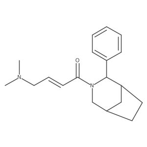 4-(Dimethylamino)-1-{2-phenyl-3-azabicyclo[3.2.1]octan-3-yl}but-2-en-1-one Structure