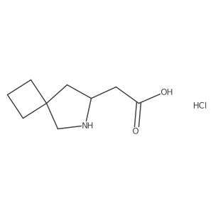 2-{6-Azaspiro[3.4]octan-7-yl}acetic acid hydrochloride结构式