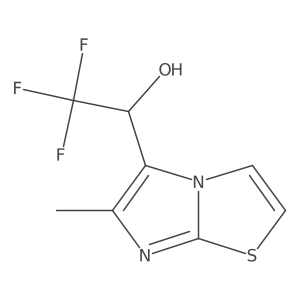 (1S)-2,2,2-trifluoro-1-{6-methylimidazo[2,1-b][1,3]thiazol-5-yl}ethan-1-ol结构式