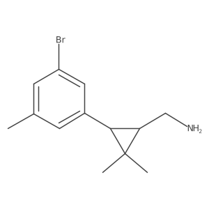 [3-(3-Bromo-5-methylphenyl)-2,2-dimethylcyclopropyl]methanamine结构式