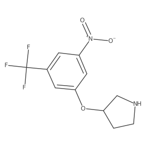 3-[3-Nitro-5-(trifluoromethyl)phenoxy]pyrrolidine结构式