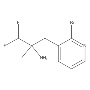 3-(2-Bromopyridin-3-yl)-1,1-difluoro-2-methylpropan-2-amine结构式