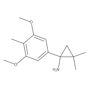 1-(3,5-Dimethoxy-4-methylphenyl)-2,2-dimethylcyclopropan-1-amine结构式