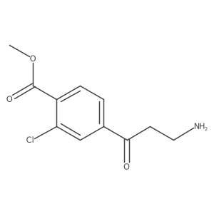Methyl 4-(3-aminopropanoyl)-2-chlorobenzoate结构式