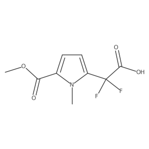 2,2-difluoro-2-[5-(methoxycarbonyl)-1-methyl-1H-pyrrol-2-yl]acetic acid Structure