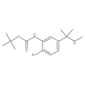 tert-butyl N-{2-bromo-5-[2-(methylamino)propan-2-yl]phenyl}carbamate Structure