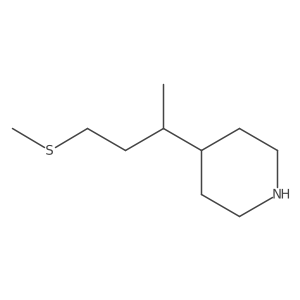 4-[4-(Methylsulfanyl)butan-2-yl]piperidine Structure
