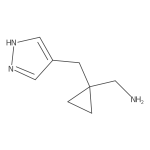 {1-[(1H-pyrazol-4-yl)methyl]cyclopropyl}methanamine Structure