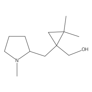 {2,2-Dimethyl-1-[(1-methylpyrrolidin-2-yl)methyl]cyclopropyl}methanol结构式