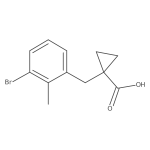 1-[(3-Bromo-2-methylphenyl)methyl]cyclopropane-1-carboxylic acid Structure