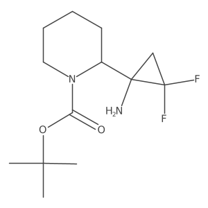 Tert-butyl 2-(1-amino-2,2-difluorocyclopropyl)piperidine-1-carboxylate结构式