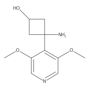 3-Amino-3-(3,5-dimethoxypyridin-4-yl)cyclobutan-1-ol结构式