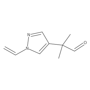2-(1-ethenyl-1H-pyrazol-4-yl)-2-methylpropanal结构式