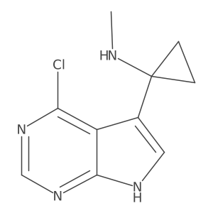 1-{4-chloro-7H-pyrrolo[2,3-d]pyrimidin-5-yl}-N-methylcyclopropan-1-amine Structure