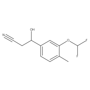 3-[3-(Difluoromethoxy)-4-methylphenyl]-3-hydroxypropanenitrile Structure