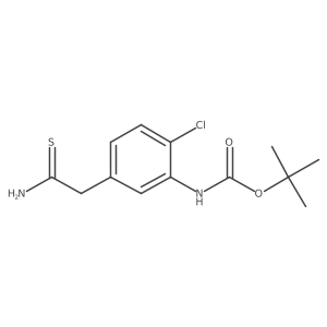 tert-butyl N-[5-(carbamothioylmethyl)-2-chlorophenyl]carbamate Structure
