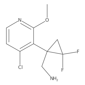 [1-(4-Chloro-2-methoxypyridin-3-yl)-2,2-difluorocyclopropyl]methanamine结构式