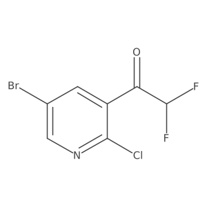1-(5-Bromo-2-chloropyridin-3-yl)-2,2-difluoroethan-1-one结构式