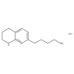 4-(5,6,7,8-Tetrahydro-1,8-naphthyridin-2-yl)butan-1-amine hydrochloride结构式