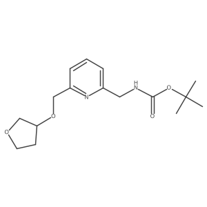 tert-butyl (S)-((6-(((tetrahydrofuran-3-yl)oxy)methyl)pyridin-2-yl)methyl)carbamate结构式
