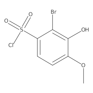 2-Bromo-3-hydroxy-4-methoxybenzene-1-sulfonyl chloride Structure