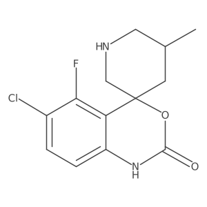 (5'S)-6-chloro-5-fluoro-5'-methyl-1,2-dihydrospiro[3,1-benzoxazine-4,3'-piperidine]-2-one Structure