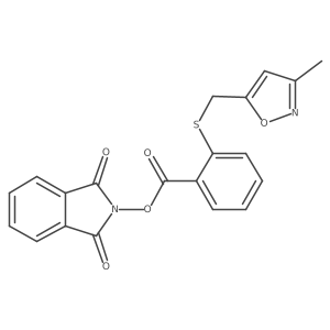 1,3-dioxo-2,3-dihydro-1H-isoindol-2-yl 2-{[(3-methyl-1,2-oxazol-5-yl)methyl]sulfanyl}benzoate Structure
