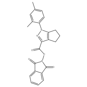 1,3-dioxo-2,3-dihydro-1H-isoindol-2-yl 1-(2,4-dimethylphenyl)-1H,4H,5H,6H-cyclopenta[c]pyrazole-3-carboxylate结构式