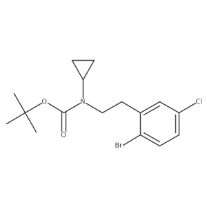 [2-(2-Bromo-5-chlorophenyl)-ethyl]-cyclopropylcarbamic acid tert-butyl ester Structure