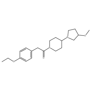 2-(4-Ethoxyphenyl)-1-(4-(3-methoxypyrrolidin-1-yl)piperidin-1-yl)ethan-1-one Structure