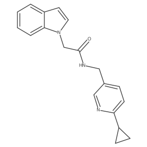 N-((6-cyclopropylpyridin-3-yl)methyl)-2-(1H-indol-1-yl)acetamide Structure