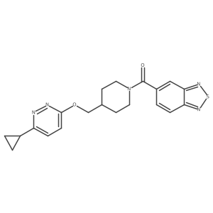 5-(4-{[(6-Cyclopropylpyridazin-3-yl)oxy]methyl}piperidine-1-carbonyl)-2,1,3-benzothiadiazole Structure