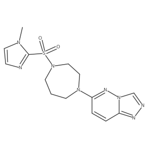 6-[4-(1-Methylimidazol-2-yl)sulfonyl-1,4-diazepan-1-yl]-[1,2,4]triazolo[4,3-b]pyridazine结构式