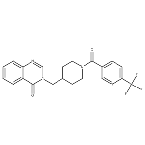 3-({1-[6-(Trifluoromethyl)pyridine-3-carbonyl]piperidin-4-yl}methyl)-3,4-dihydroquinazolin-4-one Structure