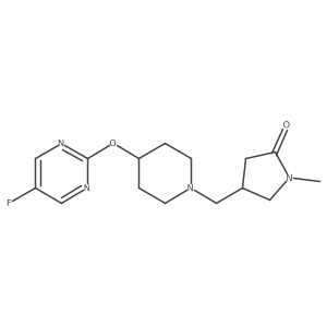 4-({4-[(5-Fluoropyrimidin-2-yl)oxy]piperidin-1-yl}methyl)-1-methylpyrrolidin-2-one Structure