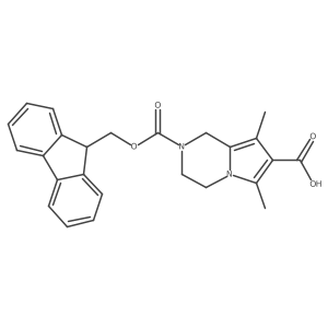 2-{[(9H-fluoren-9-yl)methoxy]carbonyl}-6,8-dimethyl-1H,2H,3H,4H-pyrrolo[1,2-a]pyrazine-7-carboxylic acid Structure