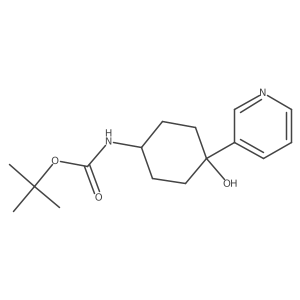 tert-butyl N-[4-hydroxy-4-(pyridin-3-yl)cyclohexyl]carbamate Structure