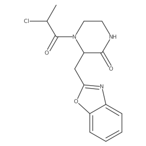3-(Benzo[d]oxazol-2-ylmethyl)-4-(2-chloropropanoyl)piperazin-2-one结构式