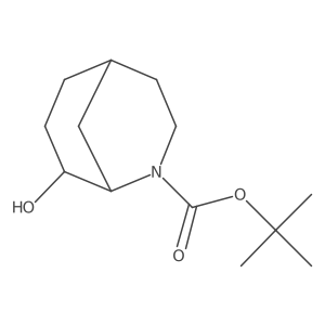 rac-tert-butyl (1R,5R,8S)-8-hydroxy-2-azabicyclo[3.3.1]nonane-2-carboxylate结构式