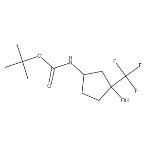 tert-butyl N-[3-hydroxy-3-(trifluoromethyl)cyclopentyl]carbamate结构式