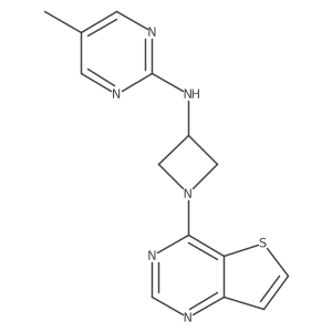 5-methyl-N-(1-{thieno[3,2-d]pyrimidin-4-yl}azetidin-3-yl)pyrimidin-2-amine结构式