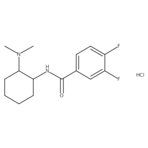 N-[(1R,2R)-2-(Dimethylamino)cyclohexyl]-3,4-difluorobenzamide hydrochloride (1:1) Structure