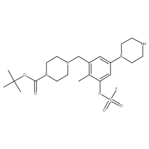 Tert-butyl 4-({3-[(fluorosulfonyl)oxy]-2-methyl-5-(piperazin-1-yl)phenyl}methyl)piperazine-1-carboxylate结构式