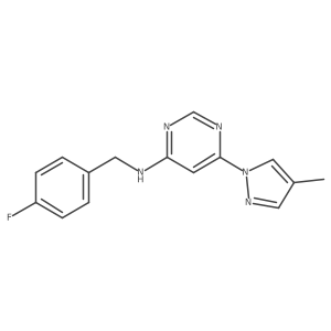 N-[(4-fluorophenyl)methyl]-6-(4-methyl-1H-pyrazol-1-yl)pyrimidin-4-amine Structure
