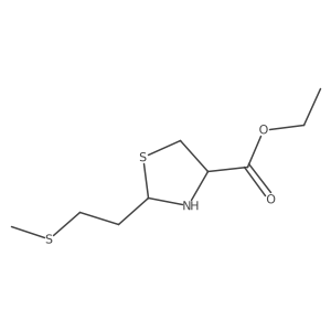 Ethyl 2-[2-(methylsulfanyl)ethyl]-1,3-thiazolidine-4-carboxylate结构式