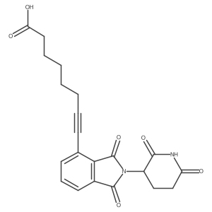 8-[2-(2,6-Dioxo-3-piperidyl)-1,3-dioxo-isoindolin-4-yl]oct-7-ynoic acid结构式