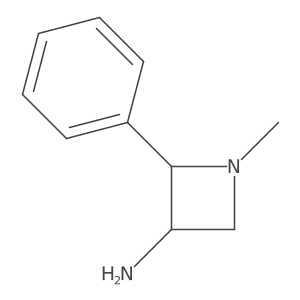 rac-(2R,3R)-1-methyl-2-phenylazetidin-3-amine结构式