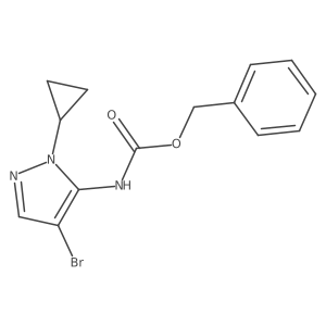benzyl N-(4-bromo-1-cyclopropyl-1H-pyrazol-5-yl)carbamate Structure