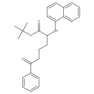 tert-Butyl (R)-6-oxo-6-phenyl-2-(quinolin-8-ylamino)hexanoate Structure